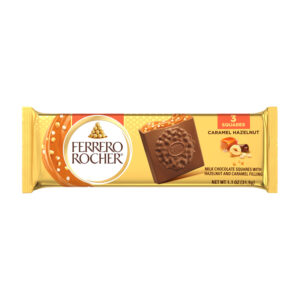 Ferrero Rocher Milk Chocolate Squares with Hazelnut and Caramel Filling 31,5g